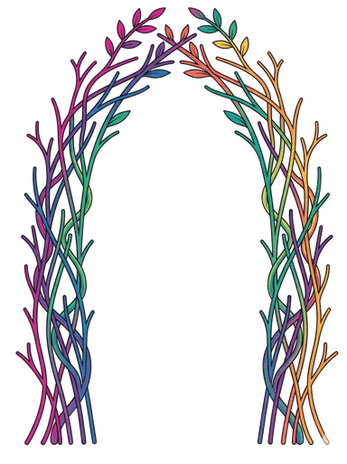 Decorated bower arch
